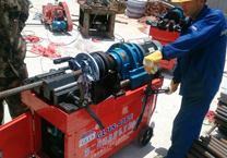 固力士鋼筋直螺紋滾絲機現場(chǎng)施工